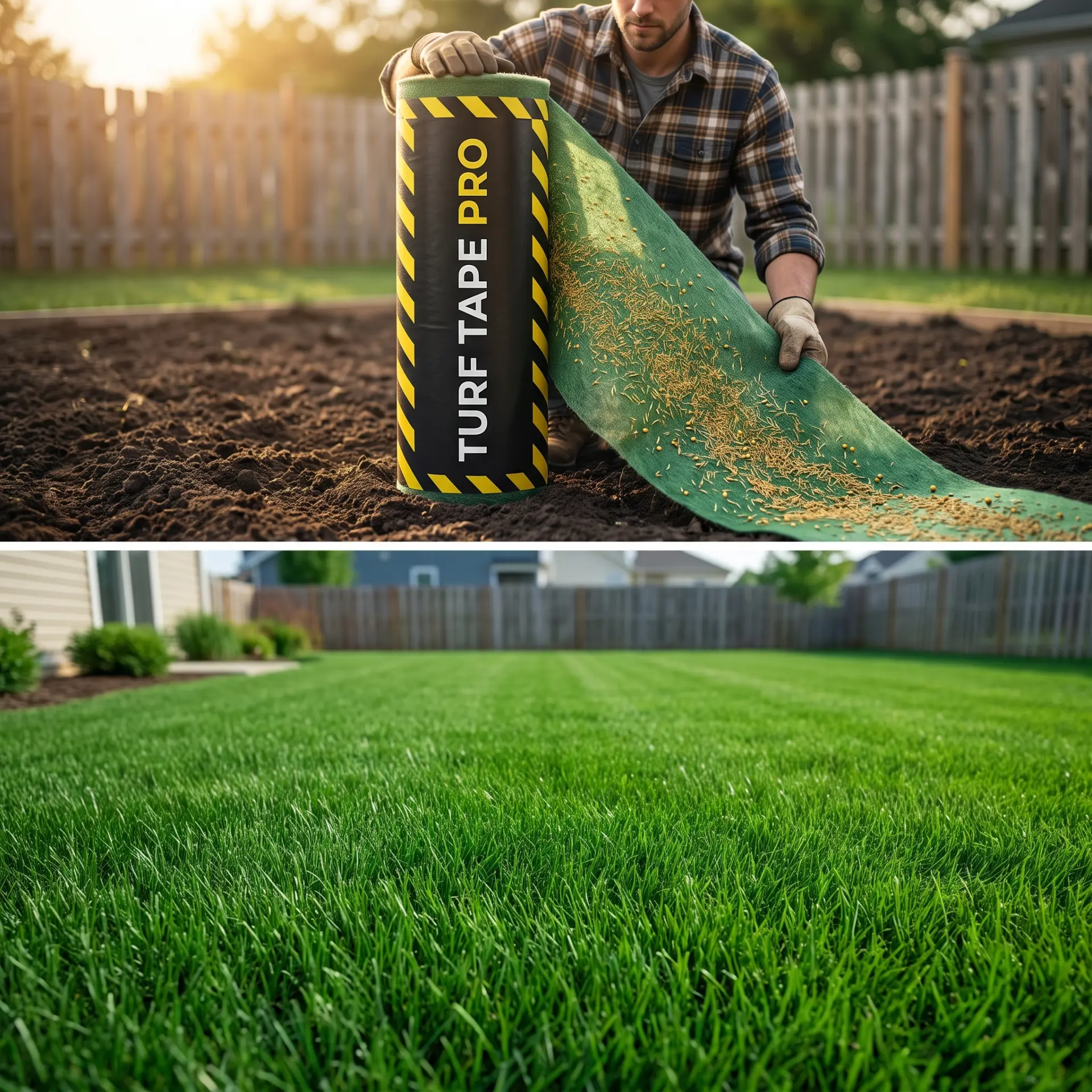 TURF TAPE YARD before and after result