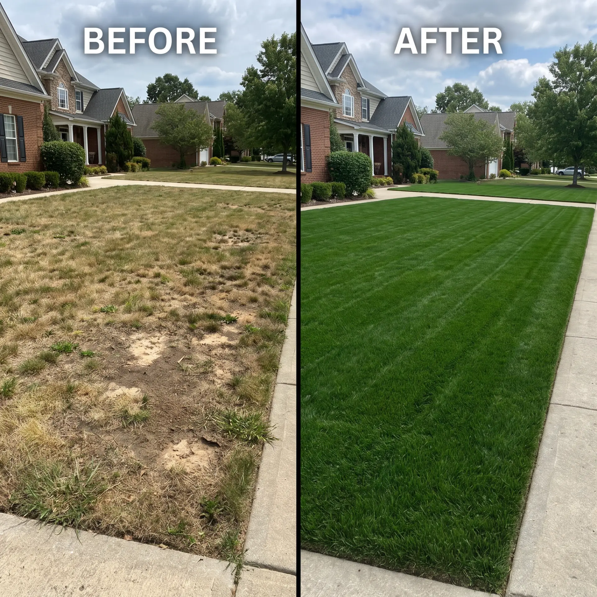 TURF TAPE PRO before and after result