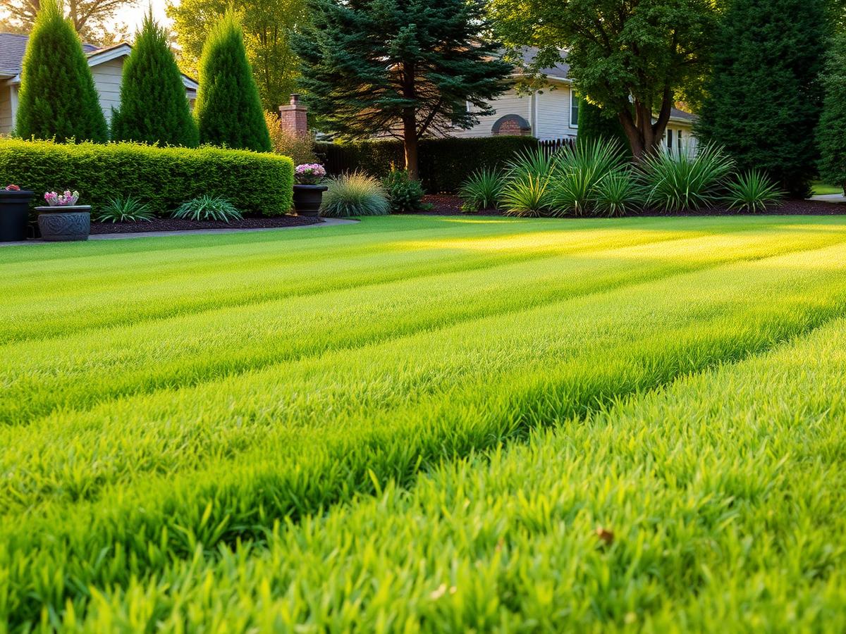 Thick mowed lawn thirty days after install